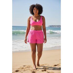 Lands End Hot Pink Swim shorts with build in liner Women's Size 18W